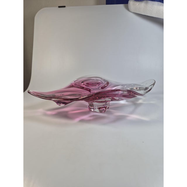 Art Deco Glass Bowl by Josef Hospodka for Chřibská, 1964 For Sale - Image 3 of 9