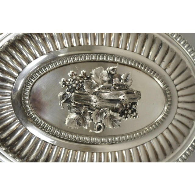 Silver Antique Elkington Co English Regency Silver Plated Covered Serving Dish Platter For Sale - Image 8 of 12