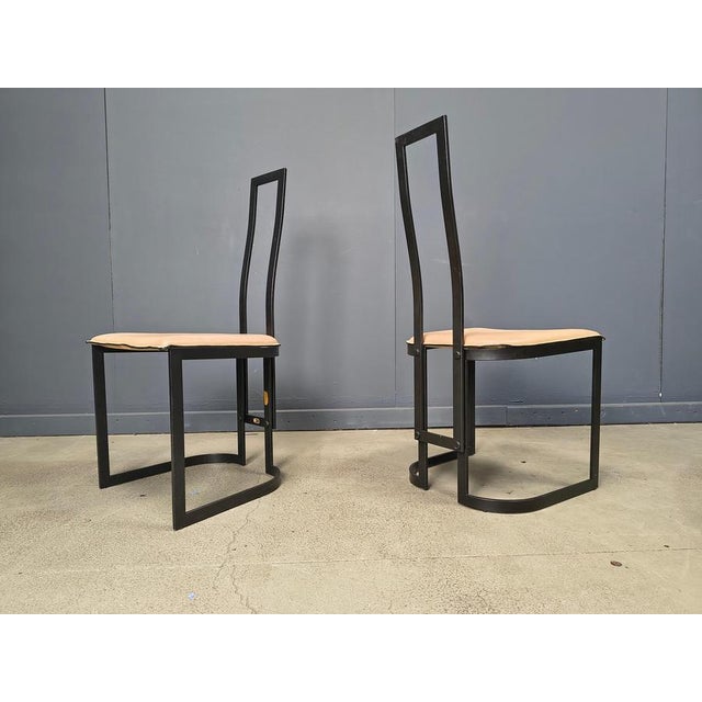 1980s Postmodern Dining Chairs by Gastone Rinaldi for Thema, Italy, 1980s, Set of 6 For Sale - Image 5 of 16