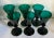 Emerald English Georgian Bristol Hand Blown Emerald Green Wine or Sherry Glasses 19th Century - a Set of 6 For Sale - Image 8 of 12