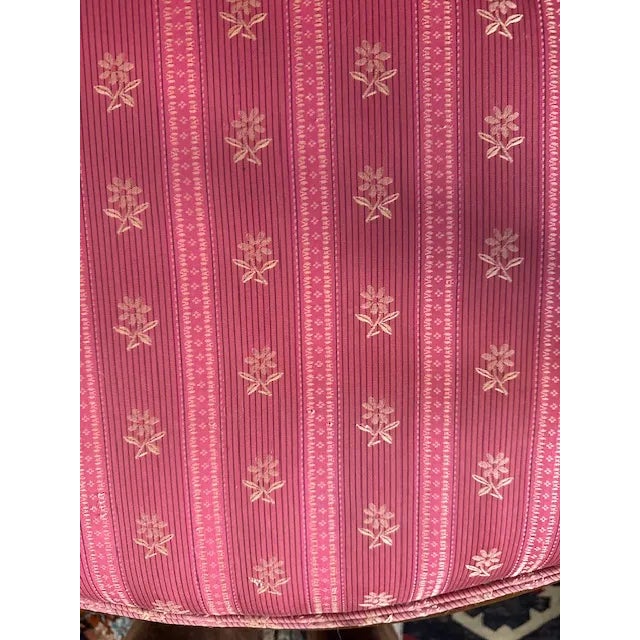 5-Piece Antique French Salon Suite — Settee & Bergère Chairs, Red Upholstery For Sale - Image 9 of 9