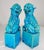 Early 20th Century Early 20th Century Turquoise Blue Glaze Foo Dogs- a Pair For Sale - Image 5 of 12