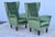 1950s Italian Velvet Wingback Lounge Chairs - A Pair For Sale - Image 9 of 13