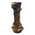 Early 20th Century Early Patinated Bronze Art Nouveau Vase With Maiden & Floral Design by Francesco Flora For Sale