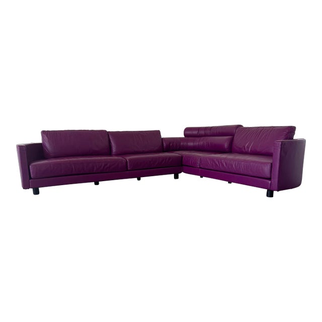 1980s Vintage I4 Mariani Leather Sofa For Sale