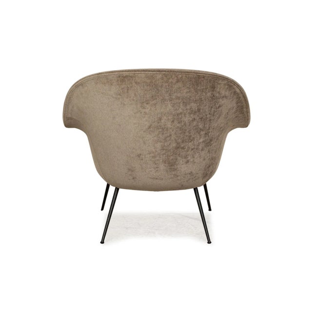 Brown Bat Fabric Brown, Brown-Green Frame & Black Armchair from Gubi For Sale - Image 8 of 10
