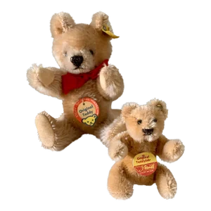 Vintage Original Steiff Jointed Teddy Bear Toy - Set 2 - Baby Gift Stuffed Animal