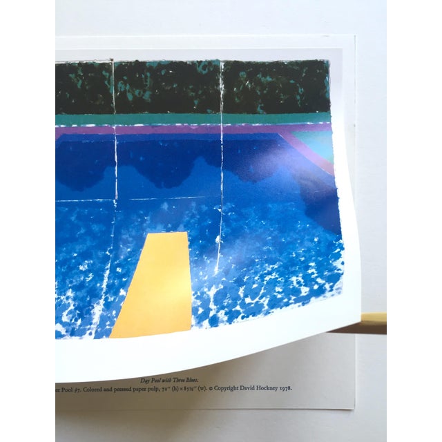 Royal Blue David Hockney Vintage 1978 Tyler Graphics Lithograph Print " Day Pool With Three Blues ( Paper Pool #7 ) " For Sale - Image 8 of 12
