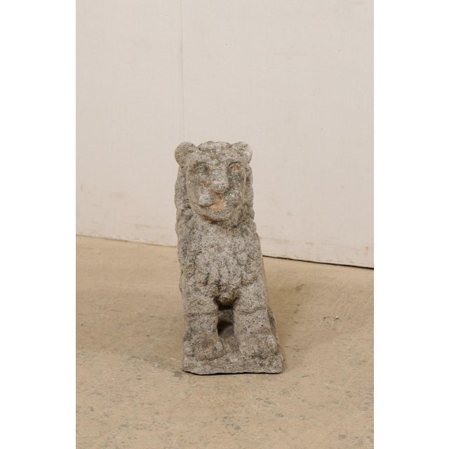18th Century Hand-Carved Stone Lion For Sale In Atlanta - Image 6 of 12
