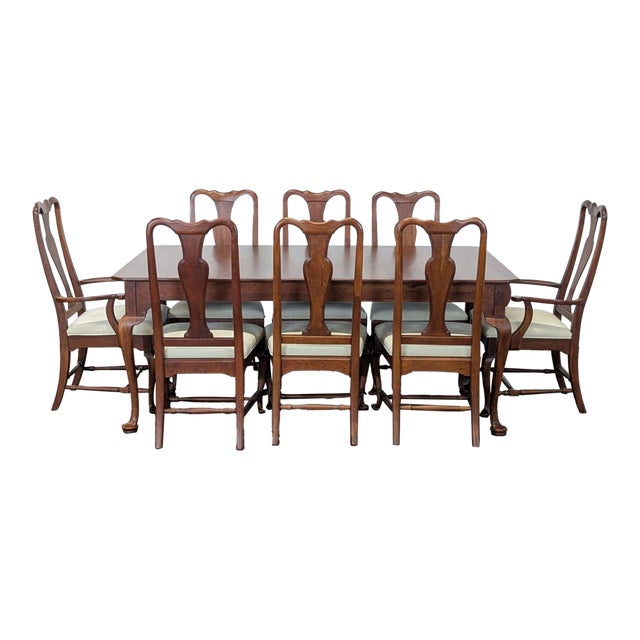 Bob Timberlake for Lexington Solid Cherry Queen Anne 9-Piece Extendable Dining Set For Sale