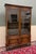 Antique English Jacobean Bookcase Cabinet Double Door Wavy Glass Tiger Oak 1930s For Sale - Image 17 of 18