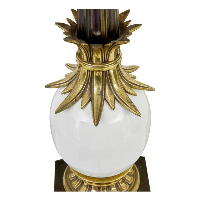 Art Deco Style Brass and Glass Table Lamps, 1990s, Set of 2 For Sale - Image 3 of 6