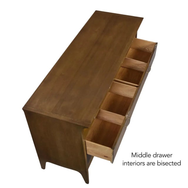 John Van Koert Drexel Profile K4 Low Dresser With Matching Mirror For Sale - Image 9 of 15