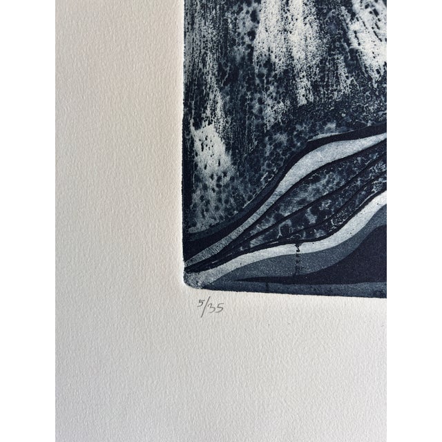 Mid-Century Modern Large Midcentury Modern Abstract Original Signed Print Etching Annette Robyns For Sale - Image 3 of 6