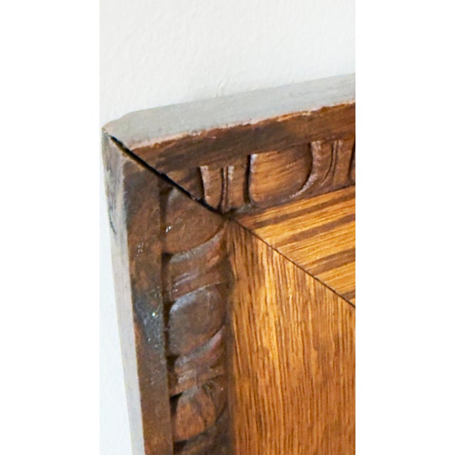 Victorian Antique Full-Length Eastlake Mirror, Quarter-Sawn Oak, C. 1880–1910 For Sale - Image 3 of 9