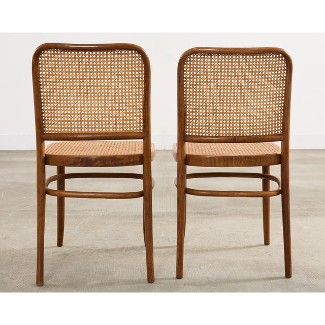 Set of Six Thonet Bentwood Prague Dining Chairs by Josef Hoffmann For Sale - Image 17 of 18