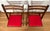 Mid 20th Century Mid 20th Century Folding Chairs by Nevco Furniture Corp., Red Vinyl & Walnut Finish — Set of 2 For Sale - Image 5 of 11