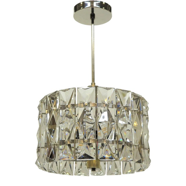 1960s Kinkeldey Prism Faceted Crystal Pendant For Sale