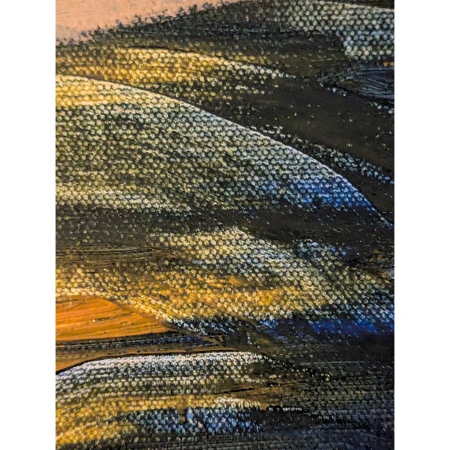 Primitive Futurism "Celestial Sunflowers" Oil Painting by Artist John Carnright For Sale - Image 11 of 11