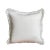 Hand-printed insert pattern on white ground. Trimmed with a thick marabou fringe. Note: Our outdoor pillows are made with...