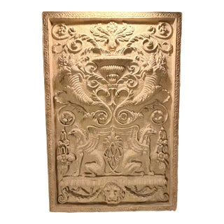 Victorian Egyptian Revival Hand-Cast Resin & Texture Coated Wall Casting For Sale