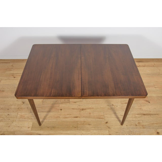 Mid-Century Walnut Dining Table by Bohumil Landsman for Jitona, Former Czechoslovakia, 1960s For Sale - Image 6 of 18