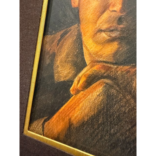 Original Art Pastel Painting by D. Miller of Actor Paul Newman (1968) For Sale - Image 4 of 12