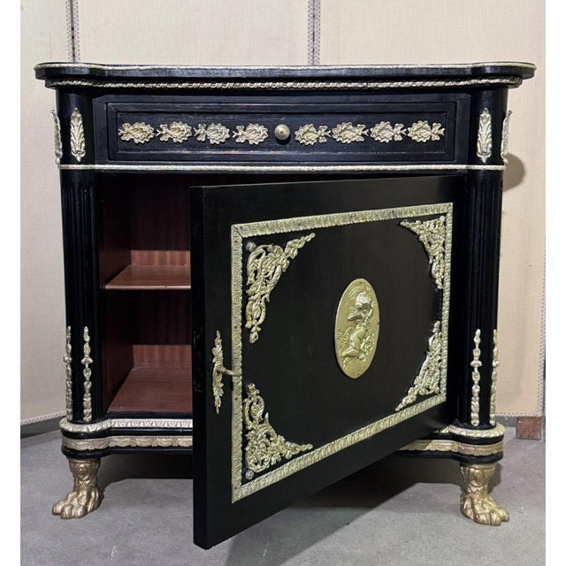 Napoleon iii style "boulle" lacquered wood cabinet napoleon iii style "boulle" lacquered wood cabinet, made in the second...