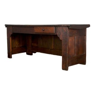 Early 19th Century French Renaissance Carved Oak Work Table or Desk For Sale
