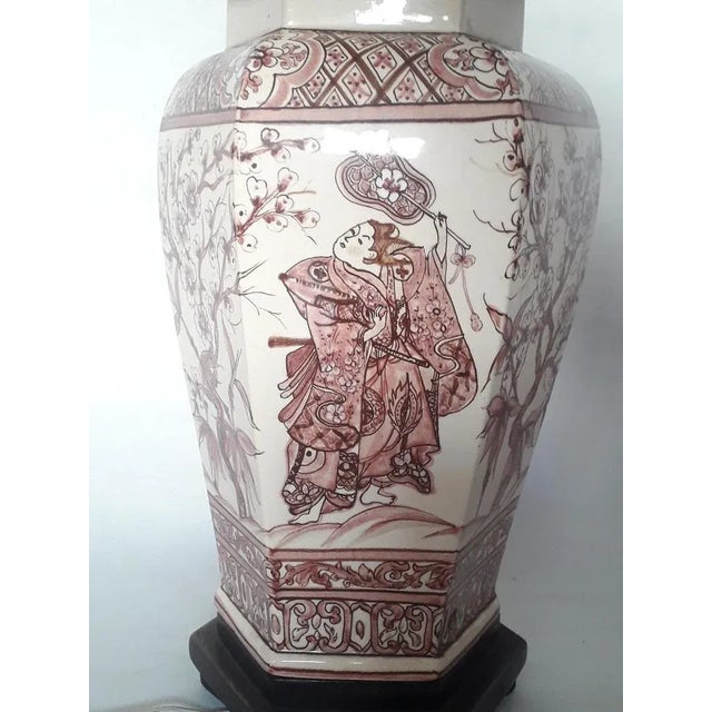 Hand Painted Ceramic Table Lamp by Paterna Majolica Dart, 1970s For Sale - Image 3 of 6