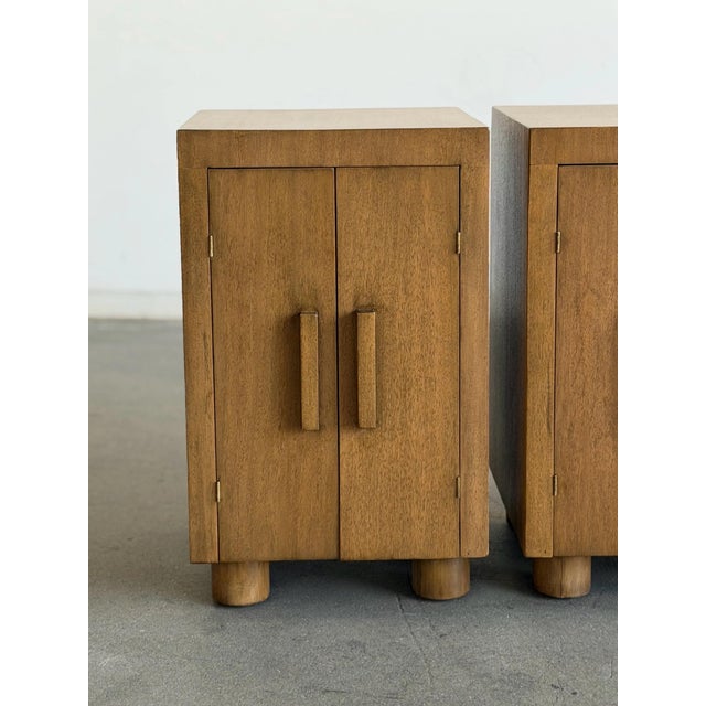 W15 D15 H25/ Depth 16 with handles Pair of vintage white oak nightstands fully refinished and customized with new solid...