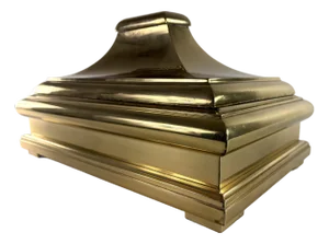 Mid-Century Vintage Solid Brass Trinket Box by Chapman