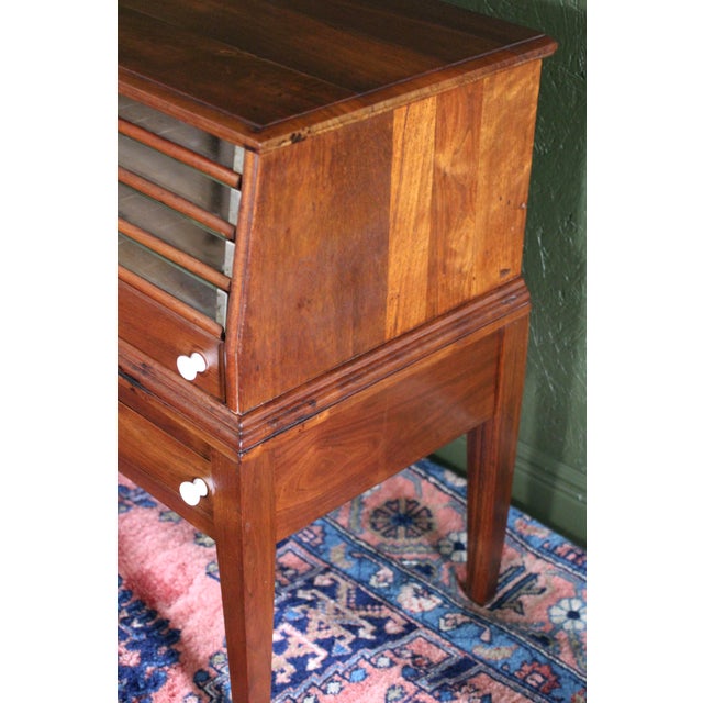 Antique Spool Cabinet With Glass Drawers From the Late 1800s For Sale - Image 4 of 14
