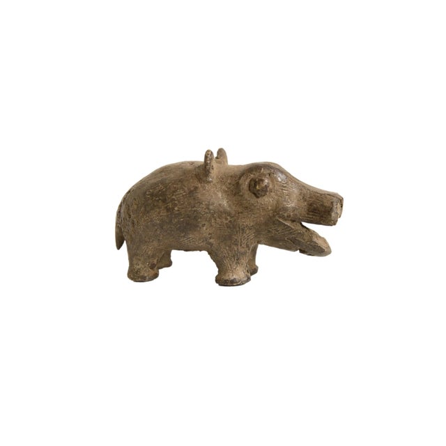 Vintage African Bronze Hippo For Sale - Image 4 of 4