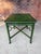 Vintage Mid Century Rattan Side Table With Deep Verdant Lacquer Finish - Newly Painted For Sale - Image 12 of 12