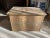 Here we have a lovely solid wood box with a hinged lid. All four sides and the lid are covered with embossed brass. Lots...