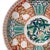 A Japanese Kutani charger from the Edo period. Central roundel of three peaches is surrounded by groups of rabbits and...