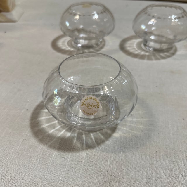 1970s 1970s Lenox Round Crystal Glasses- Set of 3 For Sale - Image 5 of 6