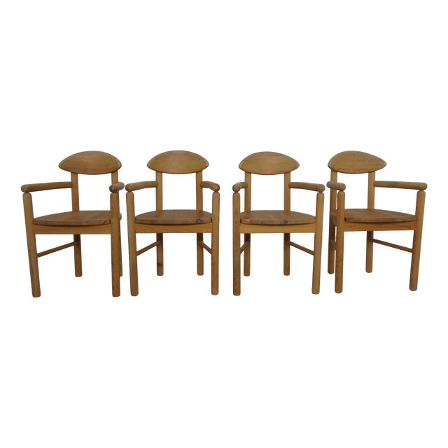 Danish Pine Dining Chairs by Rainer Daumiller for Hirtshals Sawværk, 1970s, Set of 4 For Sale