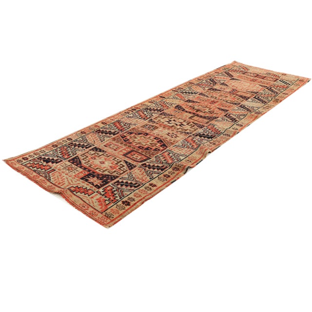 Traditional Mid 20th Century Vintage Faded Turkish Runner Rug For Sale - Image 3 of 7