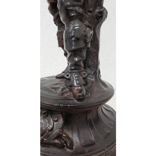 Metal Vintage Painted Spelter "Musketeer" Sculpture Mid 20th Century For Sale - Image 7 of 9