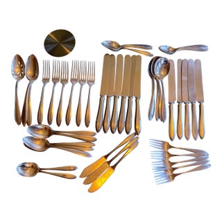 Vintage Silverplate Patrician Art Deco - 48 pcs For Sale