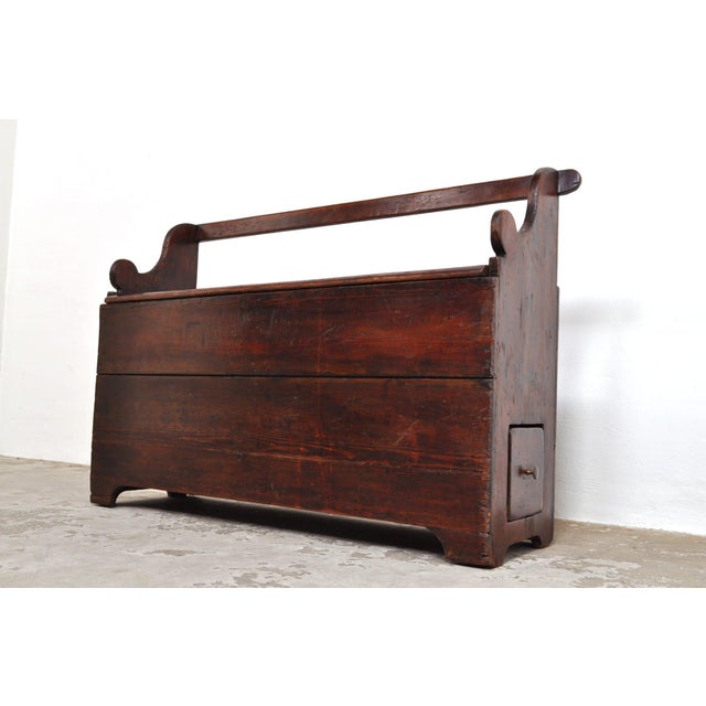 Antique Storage Bench, 1830s For Sale - Image 3 of 12