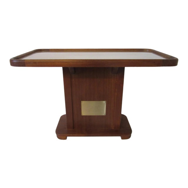 Chris Craft Boat Company Teak Presentation Side Table For Sale
