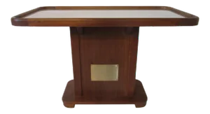 Chris Craft Boat Company Teak Presentation Side Table