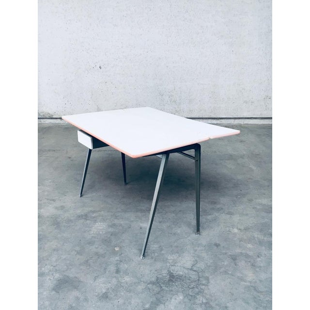 Dutch Industrial Desk attributed to Wim Rietveld for Ahrend De Cirkel, Netherlands, 1950s For Sale - Image 17 of 18