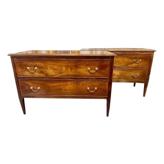 Antique Large Scale English Mahogany Commodes For Sale
