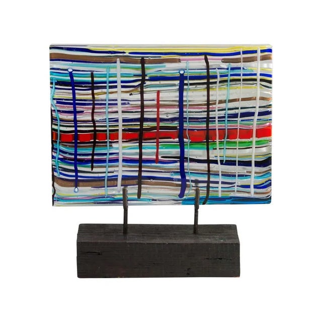 Piastra Glass Sculpture by Leonardo Cimolin For Sale - Image 5 of 5