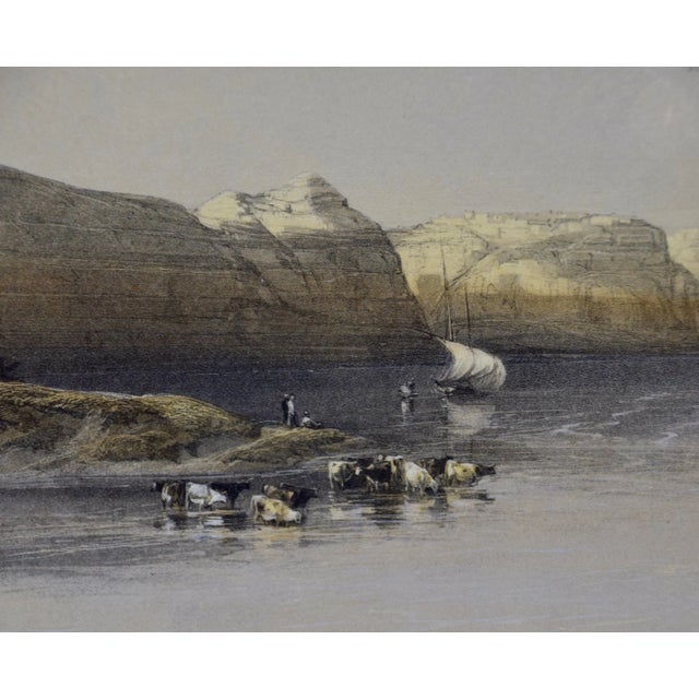 "Fortress of Ibrim, Nubia": 19th Century Hand Colored Lithograph by David Roberts For Sale - Image 4 of 8