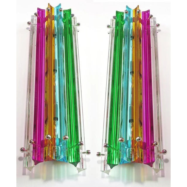 Vintage Italian Wall Sconce in Murano Glass, 1990s, Set of 4 For Sale - Image 6 of 10